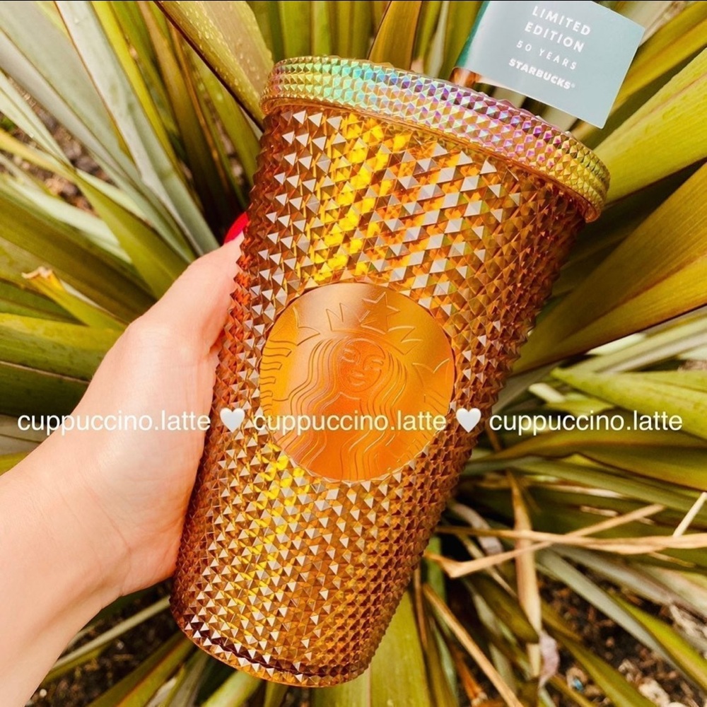 ✨NEW SET✨Starbucks 50th Anniversary Honeycomb Venti & Grande Studded Tumblers - Picture 9 of 14